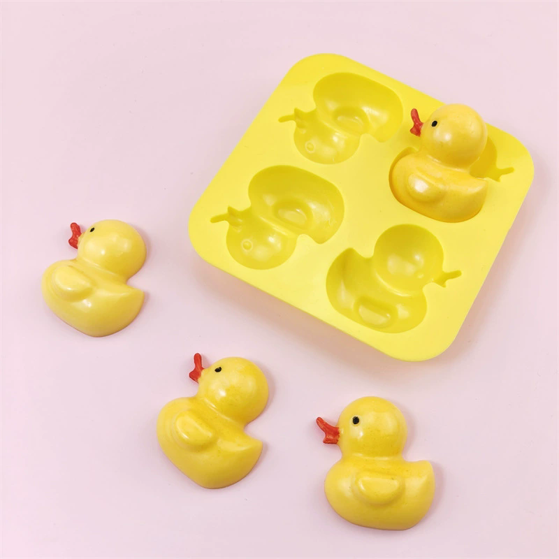 Soap Making Instructions - 3D アヒルシリコーン型石鹸作り用品漫画動物ワックスメルトベビーシャワーパーティー装飾アイスキューブトレイチョコレート