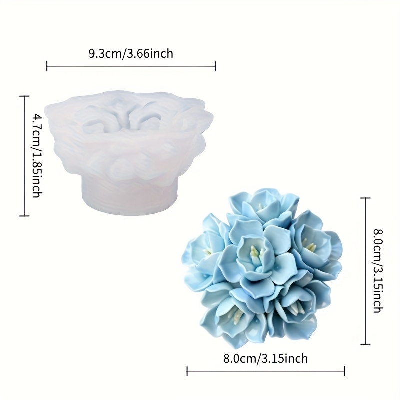 1つのアジサイの花型シリコンモールド、キャンドル、石鹸、樹脂 - Soap Making Ins のレビューと価格
