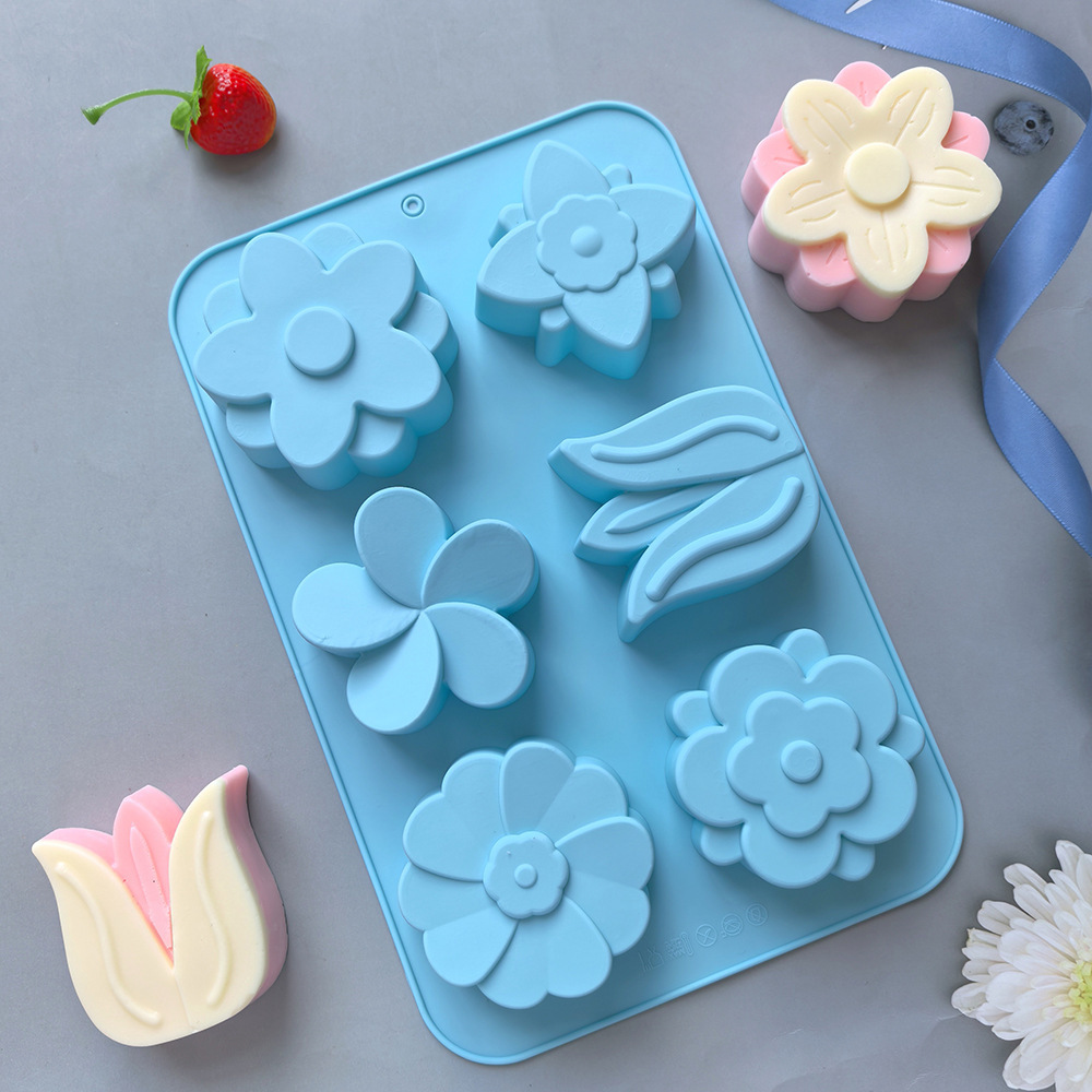 様々な花の形をしたシリコンモールド、石鹸やキャンドル作り、ケ - Soap Making Kit For Beginners のレビューと価格